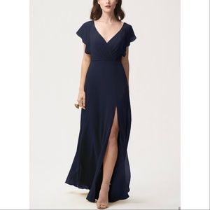 Jenny Yoo Alanna Open Back Chiffon Gown